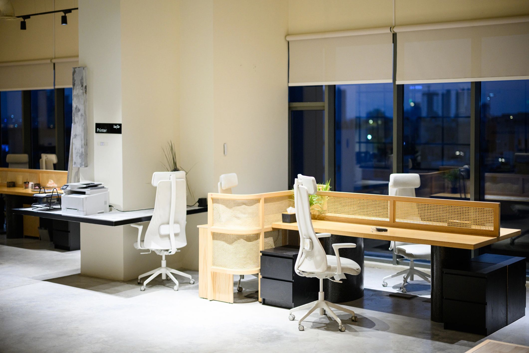 Modern dispatch office workspace
