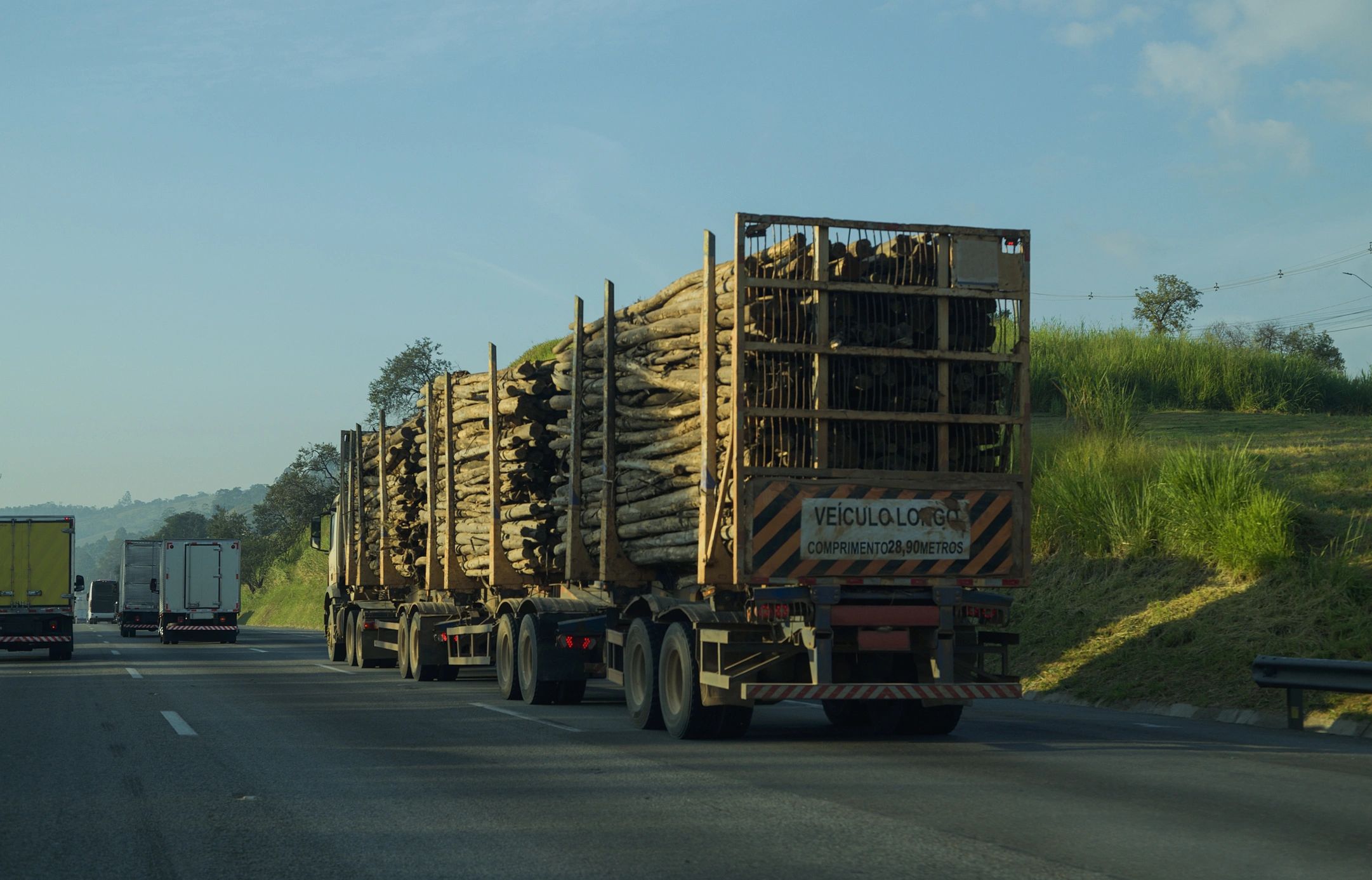 Commercial freight truck on highway representing logistics data and dispatch operations